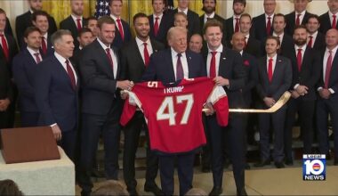 Stanley Cup Champion Florida Panthers visit White House for second straight year