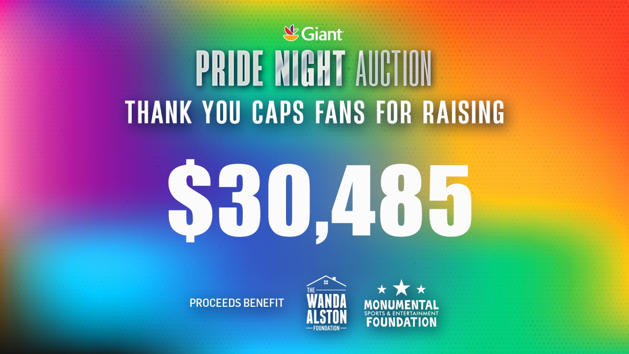 Washington Capitals and Monumental Sports & Entertainment Pride Auction Raises $30,485