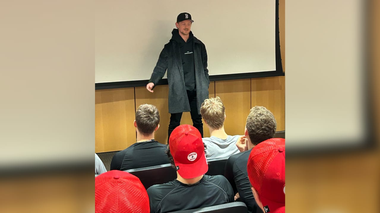 Eichel visits alma mater Boston University