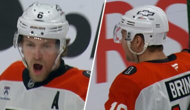 Watch Travis Sanheim, Bobby Brink score goals against Oilers – NBC Sports Philadelphia