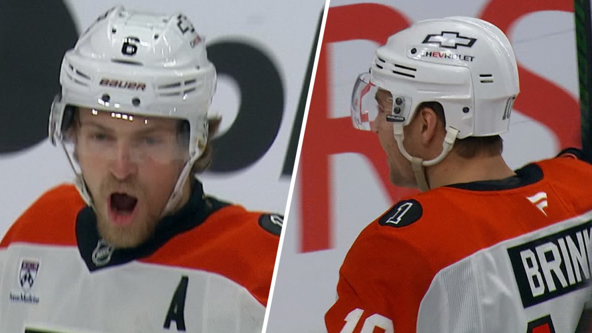 Watch Travis Sanheim, Bobby Brink score goals against Oilers – NBC Sports Philadelphia