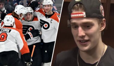 Watch Denver Barkey reflect after scoring first career NHL goal – NBC Sports Philadelphia