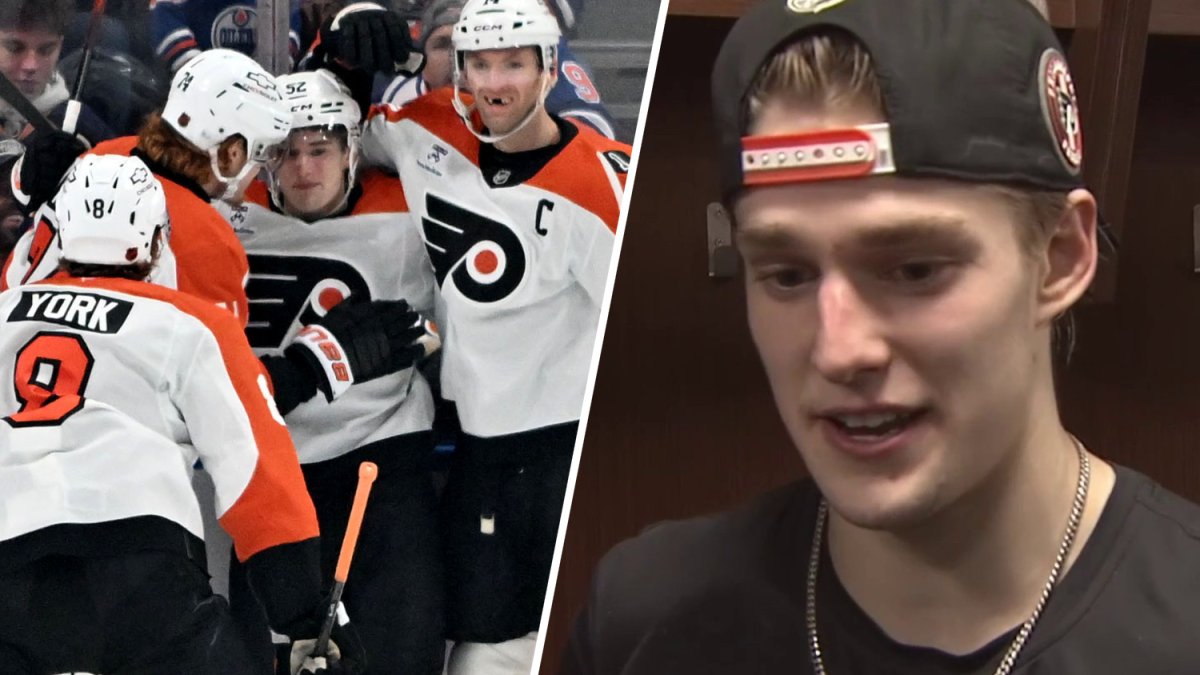 Watch Denver Barkey reflect after scoring first career NHL goal – NBC Sports Philadelphia