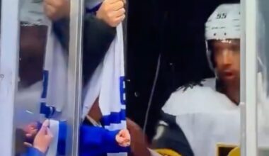 Keegan Kolesar rips away Leafs jersey from fan that labeled Mitch Marner a ‘sellout’