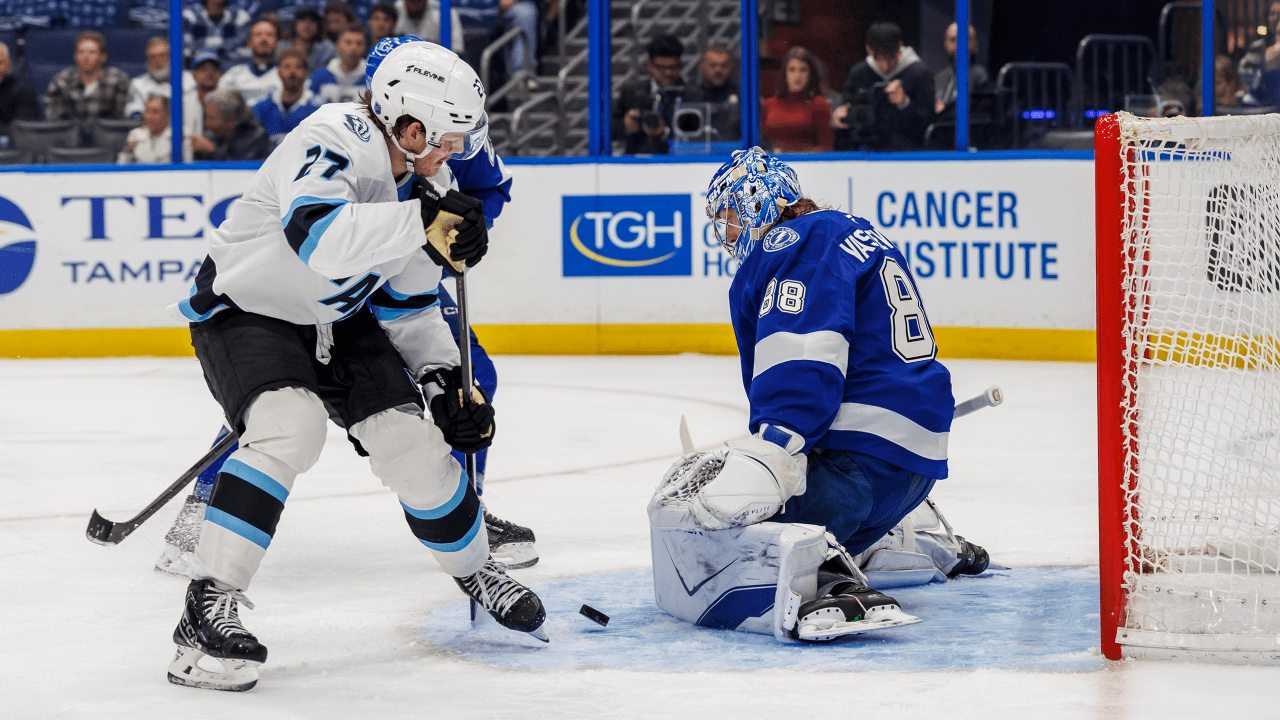Vasilevskiy makes 28 saves, Lightning shut out Mammoth