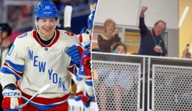 Sam Rosen delivers signature Rangers call amongst fans at Winter Classic