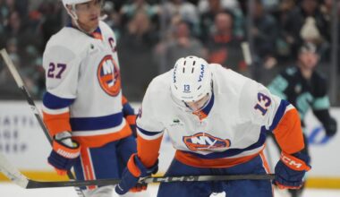 Islanders end long road trip with a dud in listless loss to Kraken