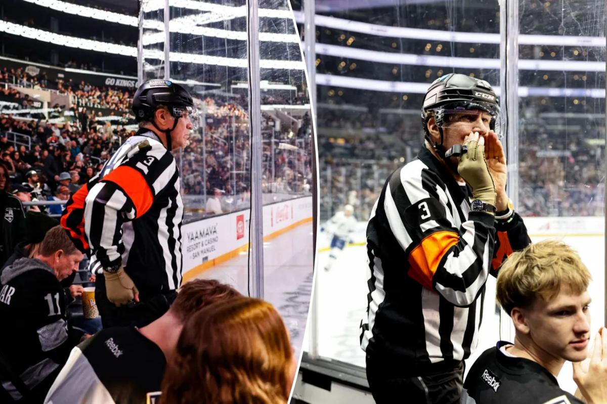 Will Ferrell dresses up in full referees uniform for Kings game