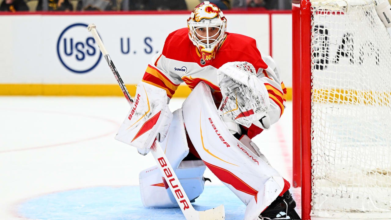 Cooley makes 27 saves, Flames end Penguins' 6-game winning streak