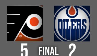 Flyers Fend Off Oilers Push, Hold on for 5-2 Win on Saturday