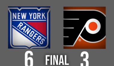 Flyers Struggles Continue vs. Rangers on Saturday in Sixth-Straight Loss