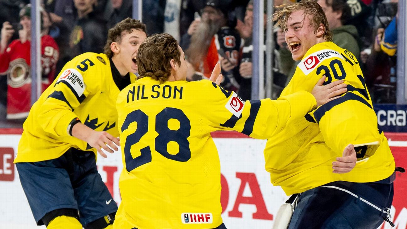 Sweden tops Czechia, wins third world junior hockey crown