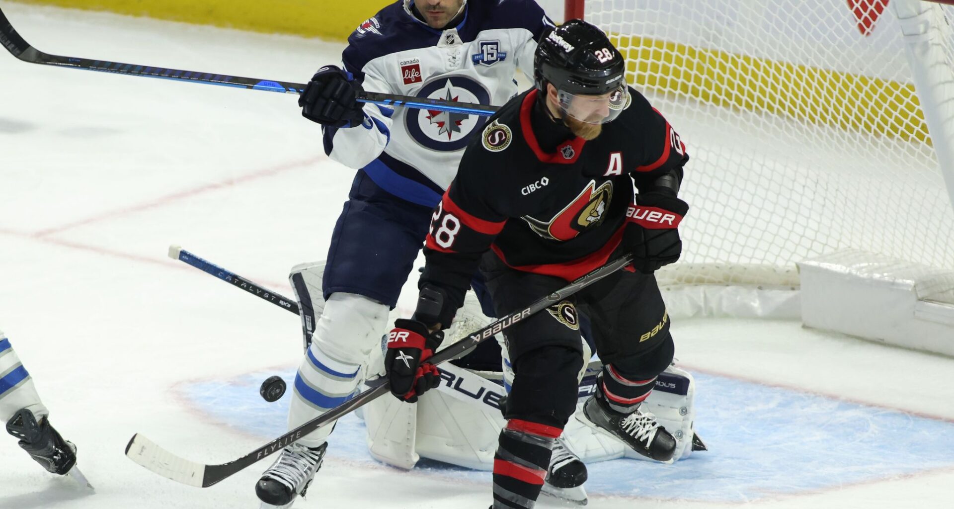 Chabot scores twice as the Senators hand the Jets their 9th straight loss, 4-2