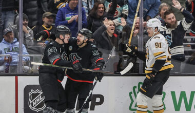 Seattle Kraken Kaapo Kakko Frederick Gaudreau Boston Bruins trade Mason Marchment John Forslund...