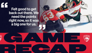 RECAP: Panthers 4, Wild 3 (OT)