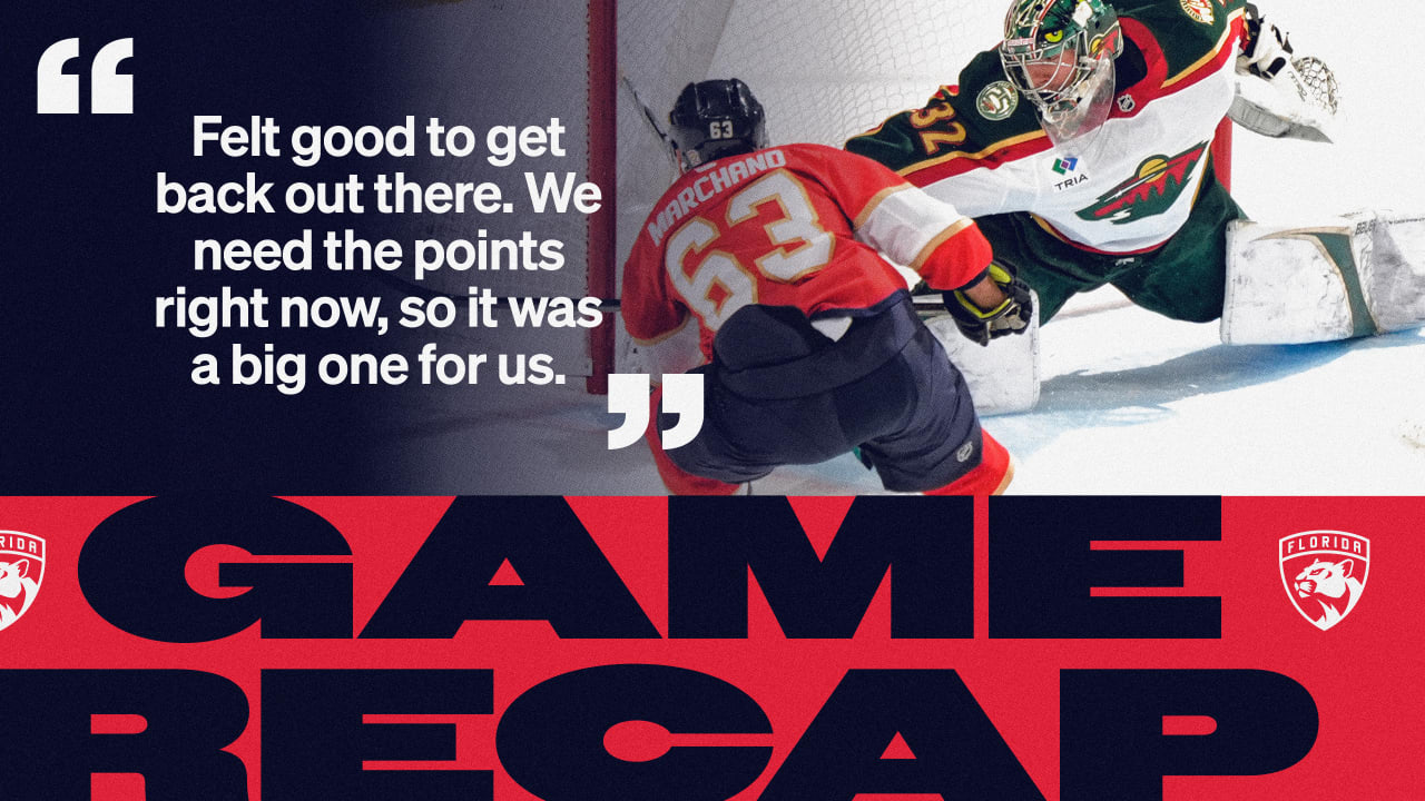 RECAP: Panthers 4, Wild 3 (OT)