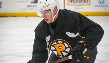 Billy Sweezey with the Providence Bruins