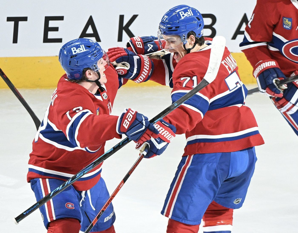 Evans scores in overtime to lift Canadiens past Golden Knights 3-2