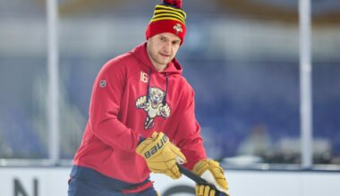 Aleksander Barkov, Matthew Tkachuk skate at Panthers practice