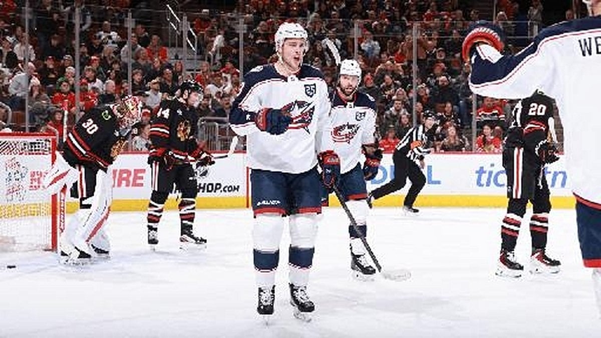 Charlie Coyle Hat Trick Lifts Blue Jackets Over Blackhawks