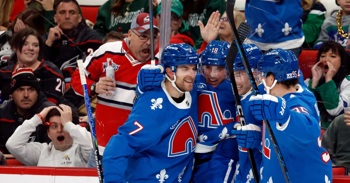 Nelson scores twice in 3rd as Avalanche rally past Hurricanes, 5-3