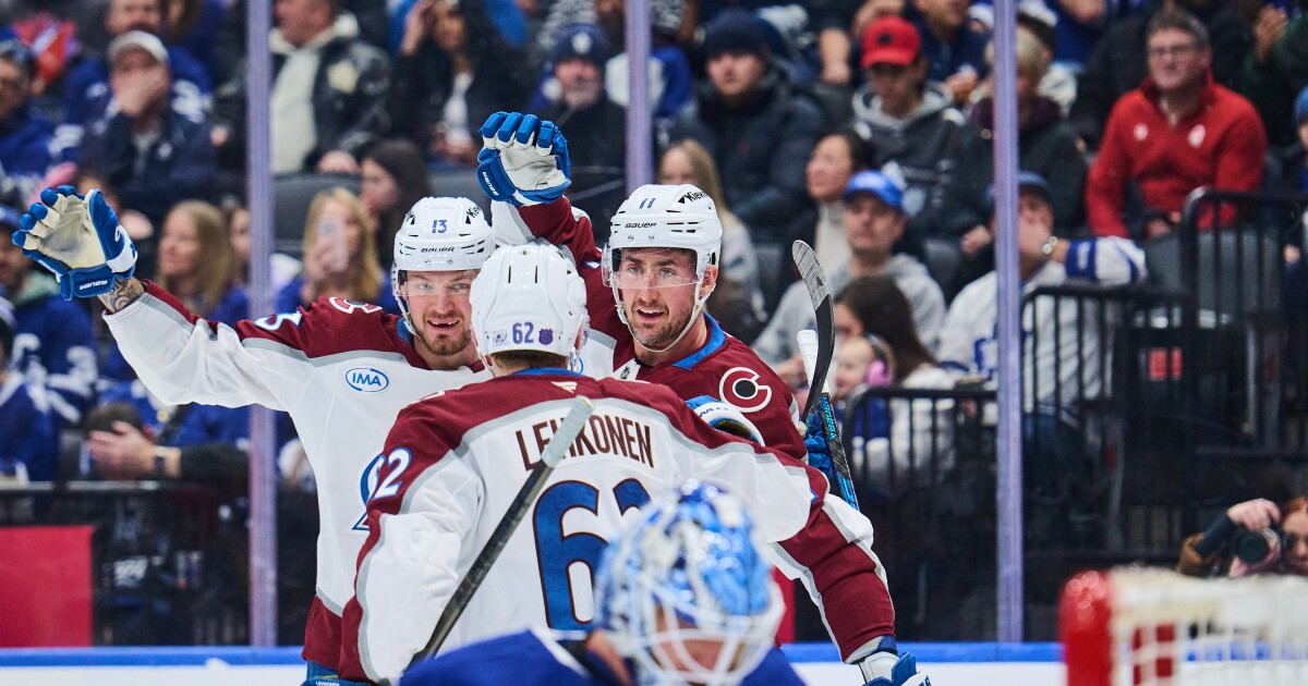 Brock Nelson has hat trick in NHL-leading Avs' 4-1 win over Maple Leafs Sunday