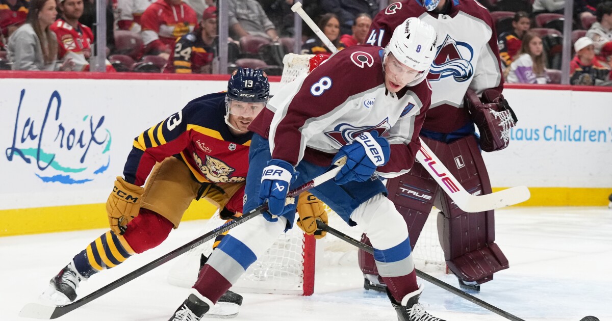 Florida holds off Colorado 2-1, hands Avs just 3rd regulation loss of season