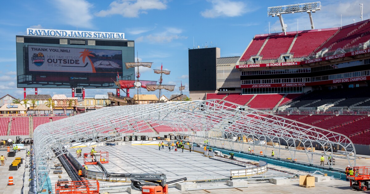 A massive tent in Tampa is key to a cool NHL Winter Classic