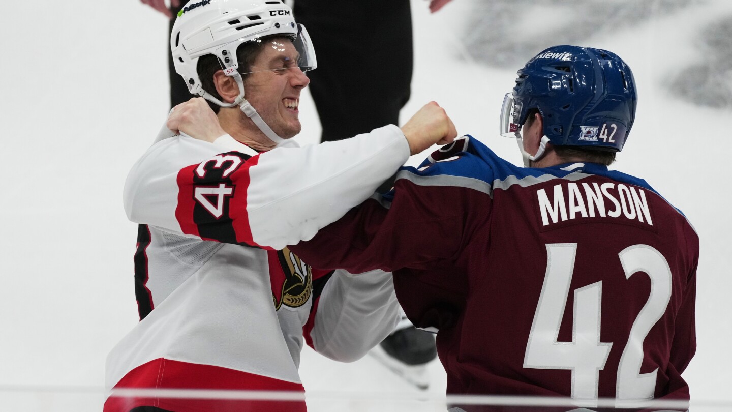 Josh Manson has 2 goals, 2 assists and a fight as Avalanche rout Senators 8-2