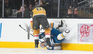 Blues' Broberg signs 6-year, $48M extension, then is injured vs. Golden Knights