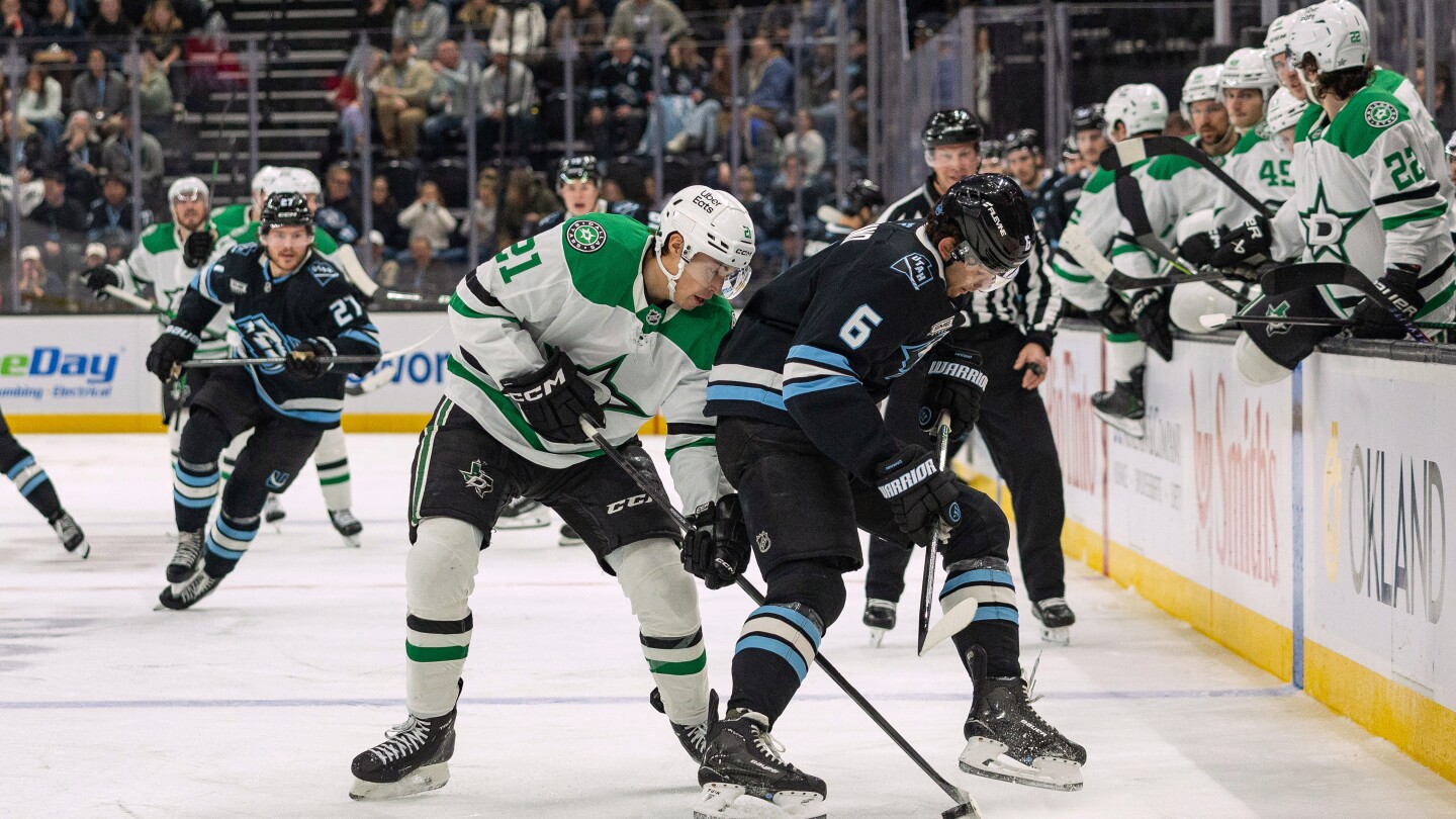 Marino scores in third period to give Utah Mammoth 2-1 win over Dallas Stars