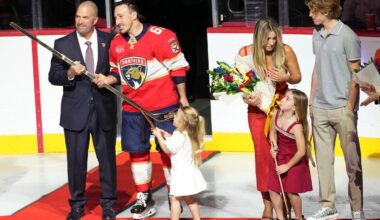 Panthers pay tribute to Brad Marchand's 1,000th point