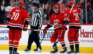 Nikolaj Ehlers shines with hat trick as Carolina Hurricanes dominate Panthers 9-1