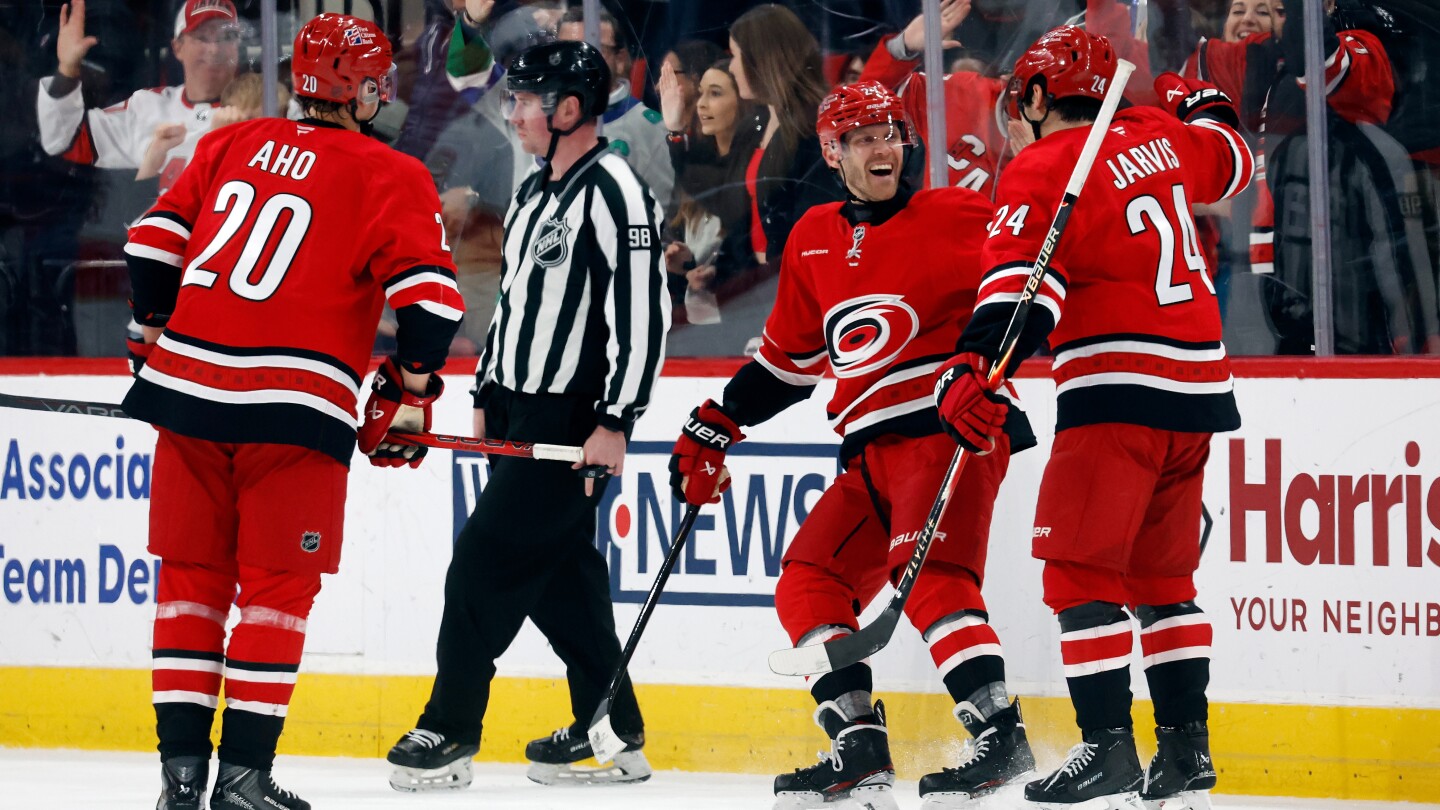 Nikolaj Ehlers shines with hat trick as Carolina Hurricanes dominate Panthers 9-1