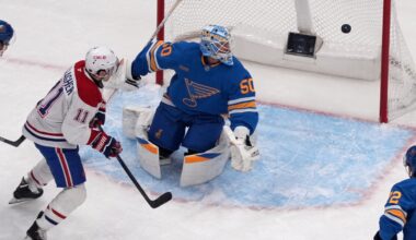 Binnington makes 25 saves for 1st shutout of the season, Blues beat Canadiens 2-0s