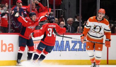 Justin Sourdif records five points for Capitals in win over Ducks