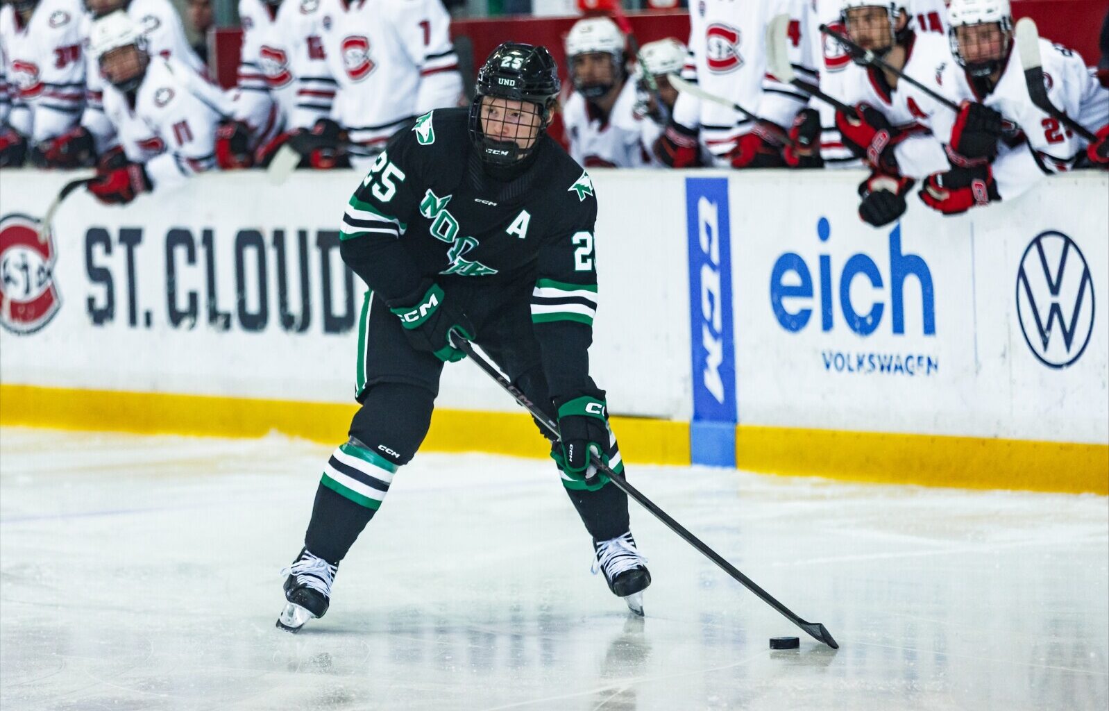 UND defenseman Abram Wiebe reacts to trade to Calgary Flames - Grand Forks Herald