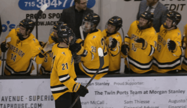 UWS men's hockey extends win streak to six with 3-1 victory over Marian