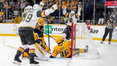 Vegas Golden Knights extend winning run after seven straight goals against Nashville Predators