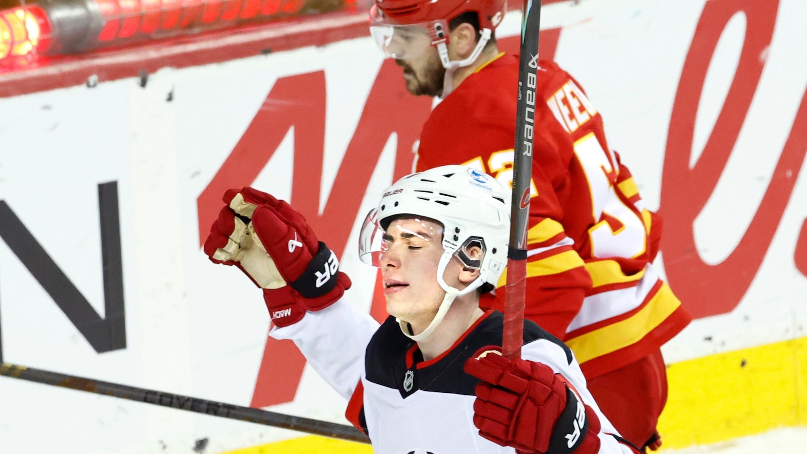 Simon Nemec scores in OT to lift the Devils past the Flames, 2-1