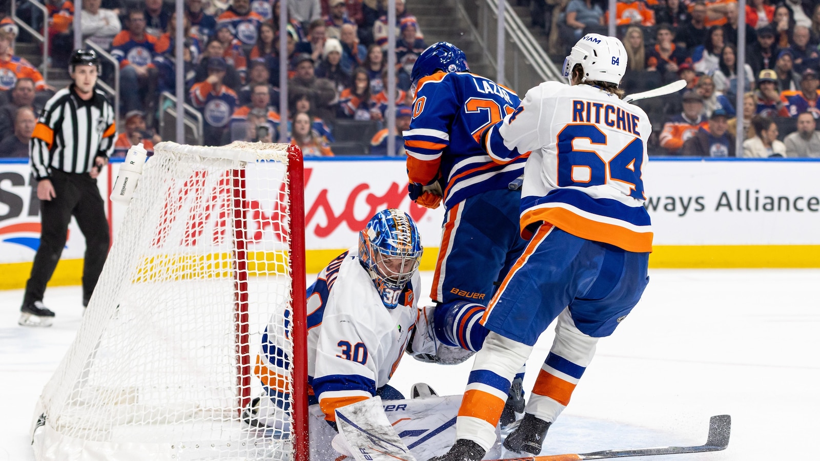 Sorokin's NHL-leading fifth shutout and Duclair's late goal lift Islanders over Oilers 1-0
