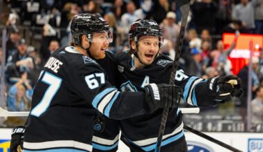 Nate Schmidt scores twice to help Mammoth beat Kraken 6-3