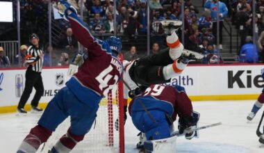 Tippett has 2nd career hat trick, Flyers beat NHL-leading Avs 7-3