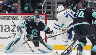 Shane Wright scores twice as Kraken extend win streak to 3 games with 5-2 win over Maple Leafs