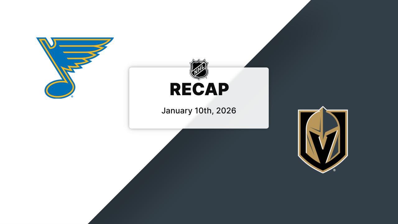Recap: Blues at Golden Knights 1.10.26