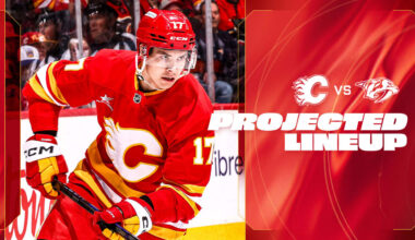 Projected Lineup - Flames vs. Predators