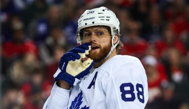 Feb 2, 2026; Calgary, Alberta, CAN; Toronto Maple Leafs right wing William Nylander (88) during the third period against the Calgary Flames at Scotiabank Saddledome. Mandatory Credit: Sergei Belski-Imagn Images