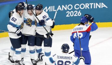 Calgary Flames center Nazem Kadri lines up for a faceoff against the Edmonton Oilers