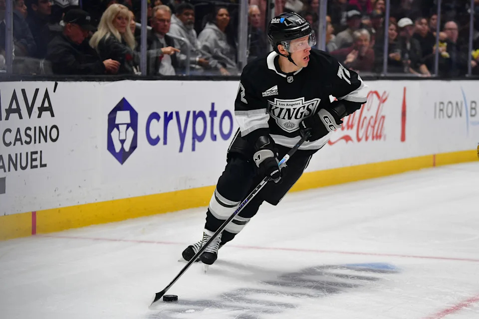 <p>Los Angeles Kings left wing Artemi Panarin controls the puck during a 2025-26 NHL game. Mandatory Credit: Gary A. Vasquez-Imagn Images</p>