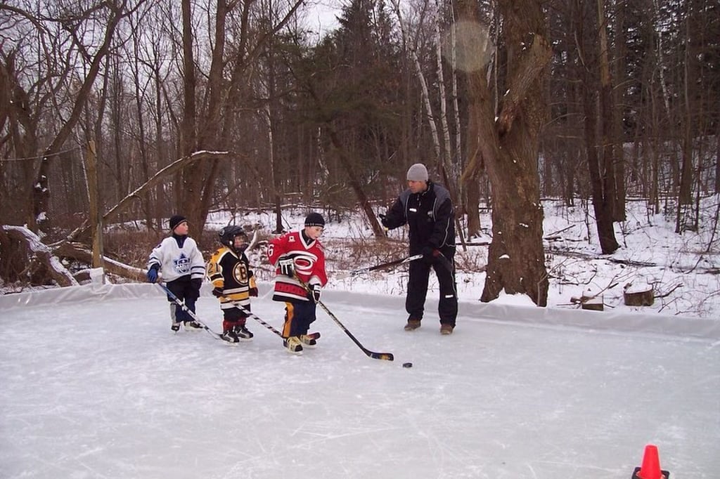 Jack Hughes playing ice hockey as a kid. Photo: @jackhughes/Instagram